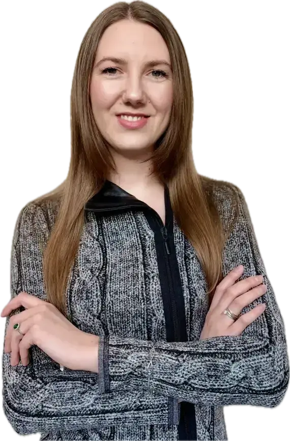 Woman, Bite of Code founder, encouraging starting a coding journey.